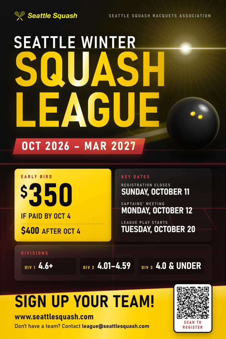 Seattle Winter Squash League 2026-2027 flyer